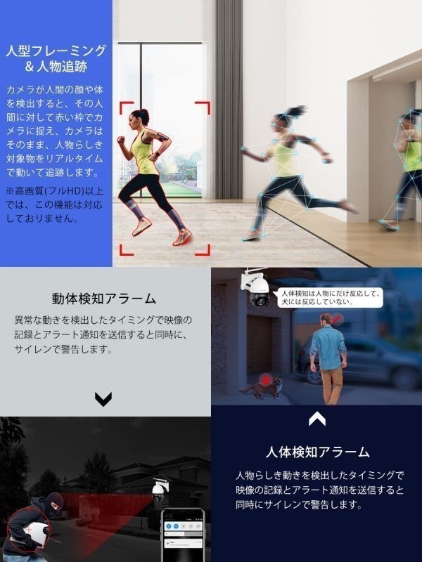 防犯カメラ ワイヤレスSD128GBセット VStarcam 2K WQHD 1440p 400万画素 ONVIF 18倍ZOOM 6ヶ月保証 送料無料「CS66Q-X18/SD128.A」_画像6