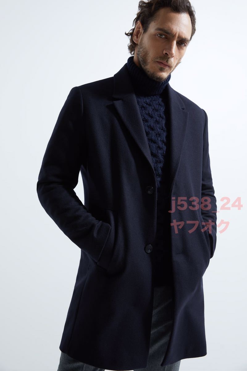 Yahoo!オークション - 未使用 ZARA MAN チェスター コート メンズ M