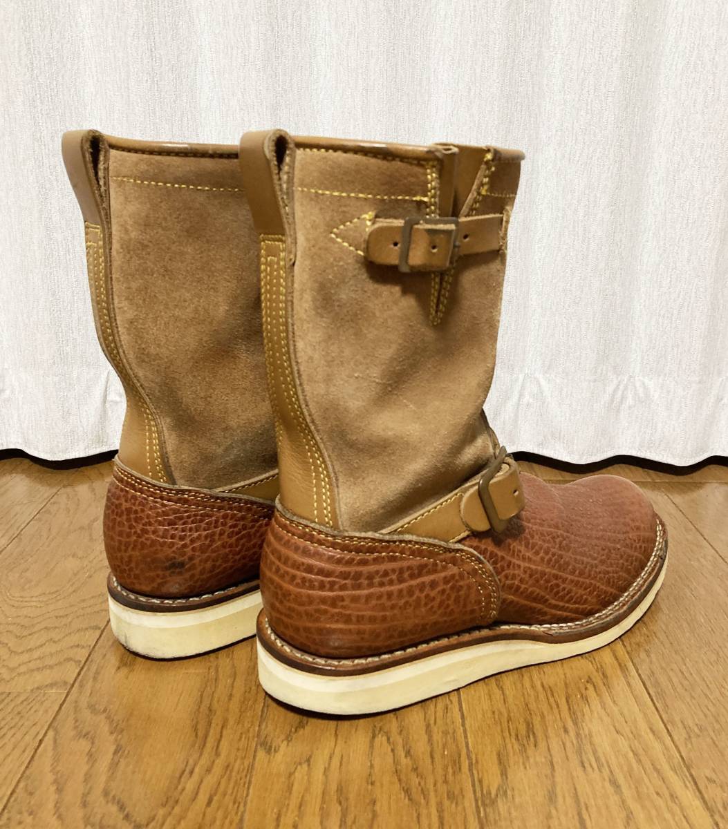 [VIBERG×SCARE CROW] 別注 ツートン スチール無 レザーエンジニアブーツ 7.5 ブラウン SCARECROW スケアクロウ ヴィバーグ ビバーグ_画像2