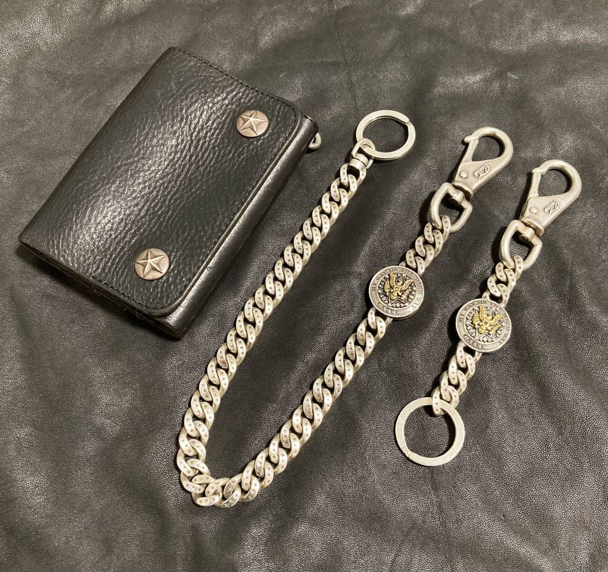 CALEE] 定価30万 SILVER CONCHO WALLET CHAIN KEY CHAIN HALF WALLET ウォレットチェーン  キーチェーン 財布 キャリー