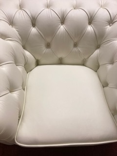  modern antique style elegant white single sofa tack strike . elegant white 1 person .. sofa 