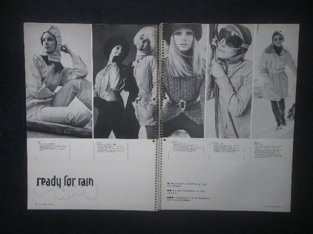 1970 year Rene * Gris .o- cover fashion * illustration foreign book International Textiles Rene Gruau/Ortalion Lingerie rain. day fashion 