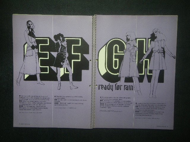 1970 year Rene * Gris .o- cover fashion * illustration foreign book International Textiles Rene Gruau/Ortalion Lingerie rain. day fashion 