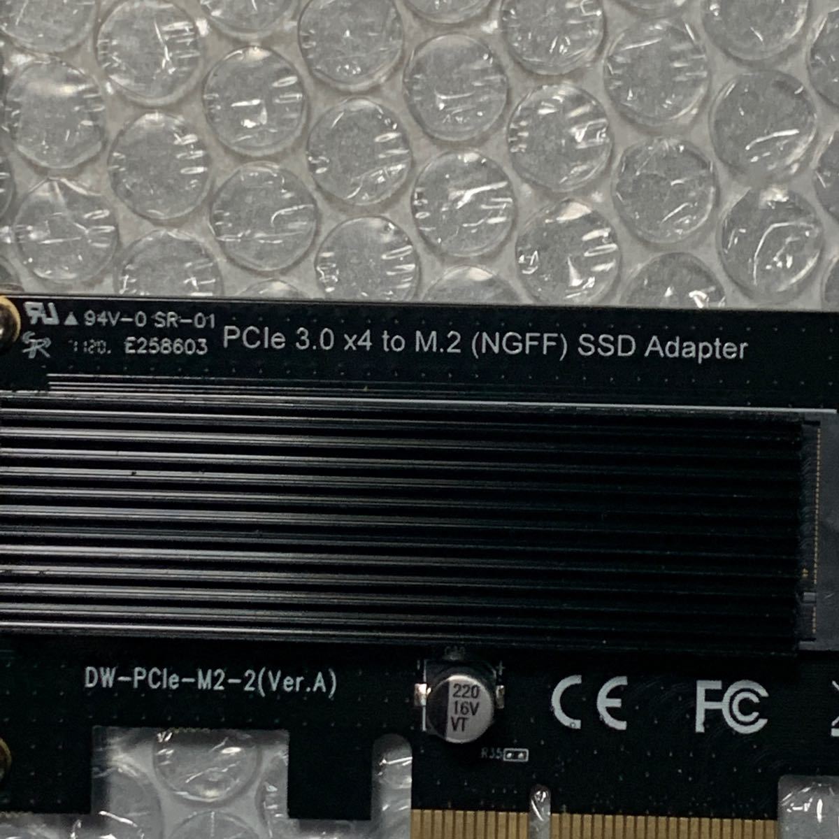 ADATA 512GB M.2 NVMe SSD SX8100NP ヒートシンク　PCIE4X変換カード付