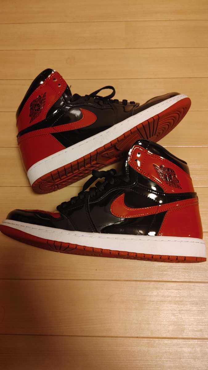 28cm NIKE AIR JORDAN 1 HIGH OG PATENT BRED 555088-063 ナイキ エア 大人気新品 エアジョーダン1 patent 28センチ ブレッド og high bred スニーカー