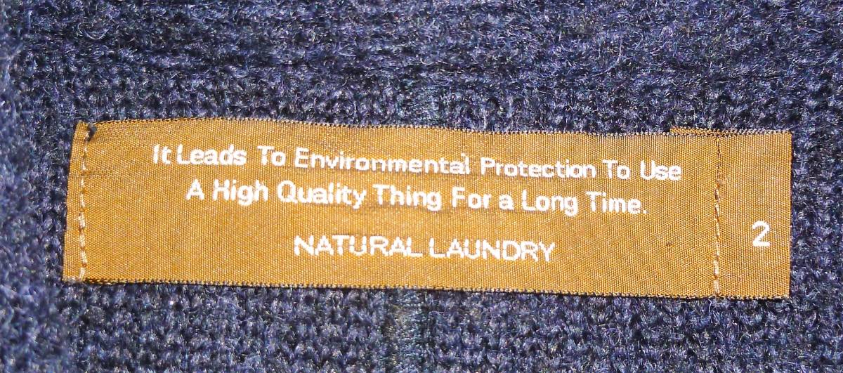 NATURAL LAUNDRY★ナチュラルランドリー★長袖★ジャケット★ニット★カーディガン★２★ネイビー★紺★レディース★難★ショートコート_画像3