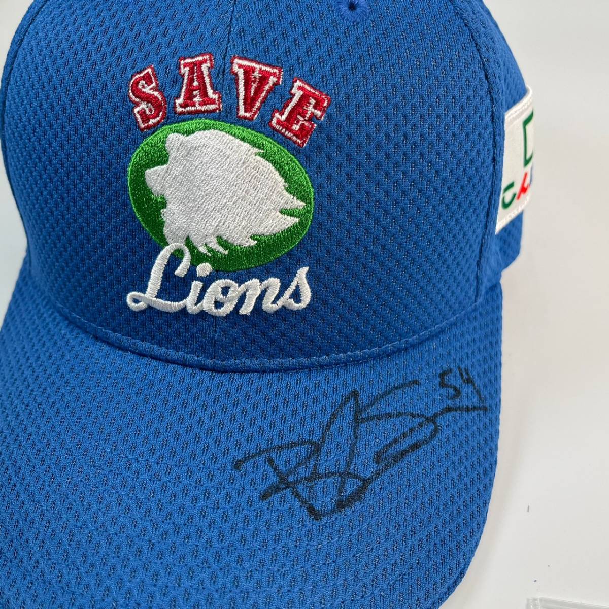 [ charity ] Saitama Seibu Lions birch * Smith . hand SAVE LIONS DAY cap ( with autograph )
