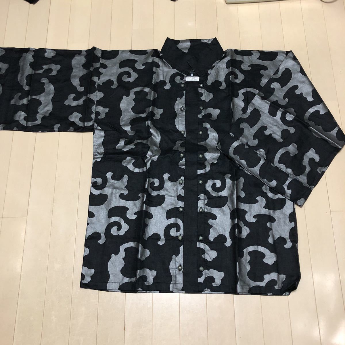 SOU・SOU 麻 陣風靡 怒涛 黒銀 XL|PayPayフリマ