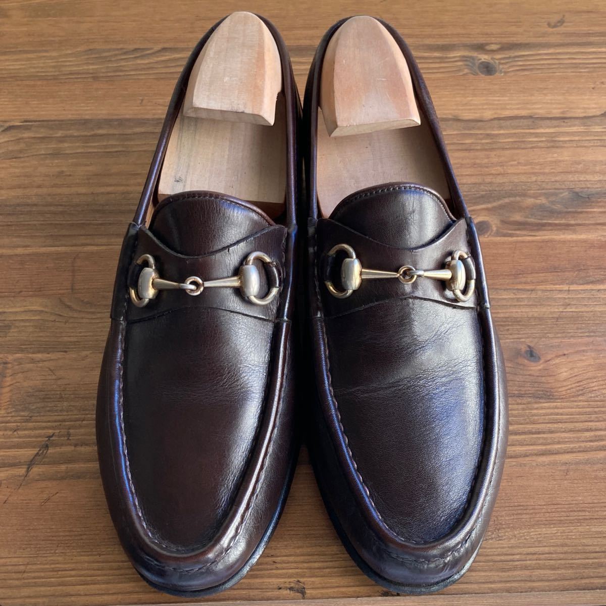 送料無料/新品 美品 グッチ GUCCI レザー ビット ローファー シューズ