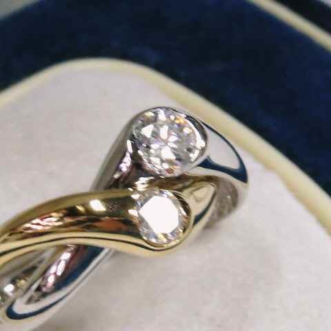 [ price cut negotiations is from the question column ]... exist Kirakira diamond 0,5CT!PT900&K18YG made * combination te The Yinling g* shining excellent article ring *