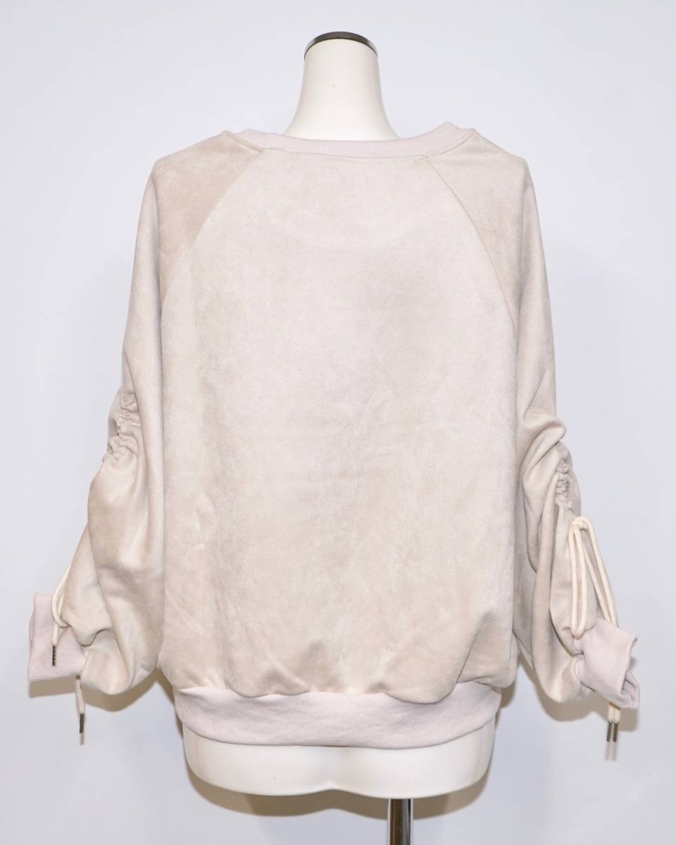 A D G】Ribbon Strings Sleeve Big Sweat PO (beige)|PayPayフリマ