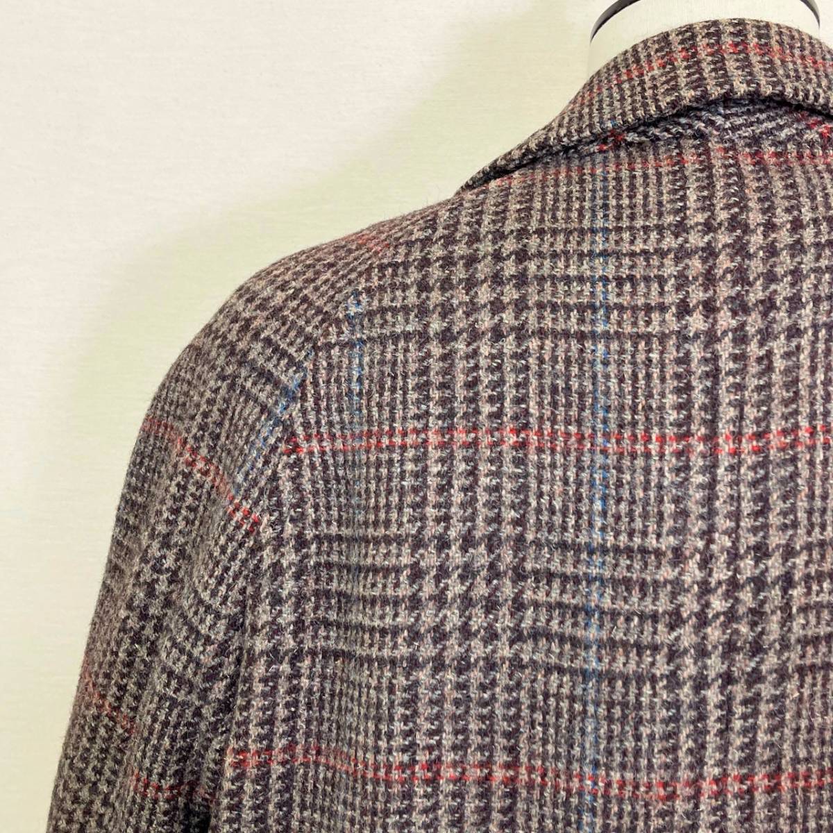  редкий { CUSHA TWEED / Vintage }80s 90s прекрасный товар [ BURBERRYS Британия производства твид bar ma машина n пальто Vintage Англия производства ]