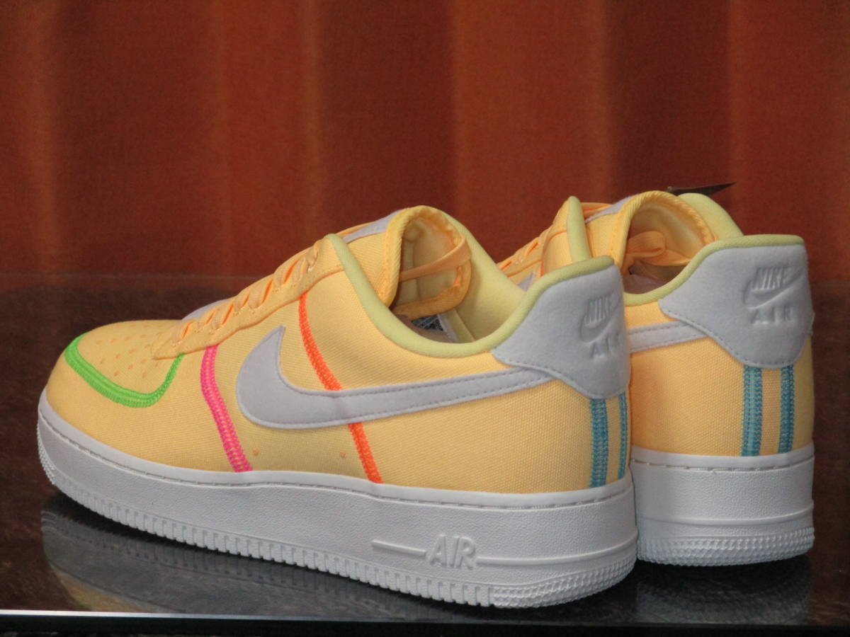 残少 27.0cm相当 NIKE AIR FORCE 1 ’07 LX 検 NIZIU着用 エアフォース ワン キャンバス シューズ スニーカー 春夏 パステル オレンジ_画像1