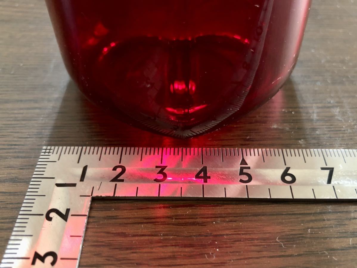  черепаха i стекло KAMEI GLASS Heart ваза для цветов стакан красный Showa Retro античный антиквариат симпатичный . чай Cafe 