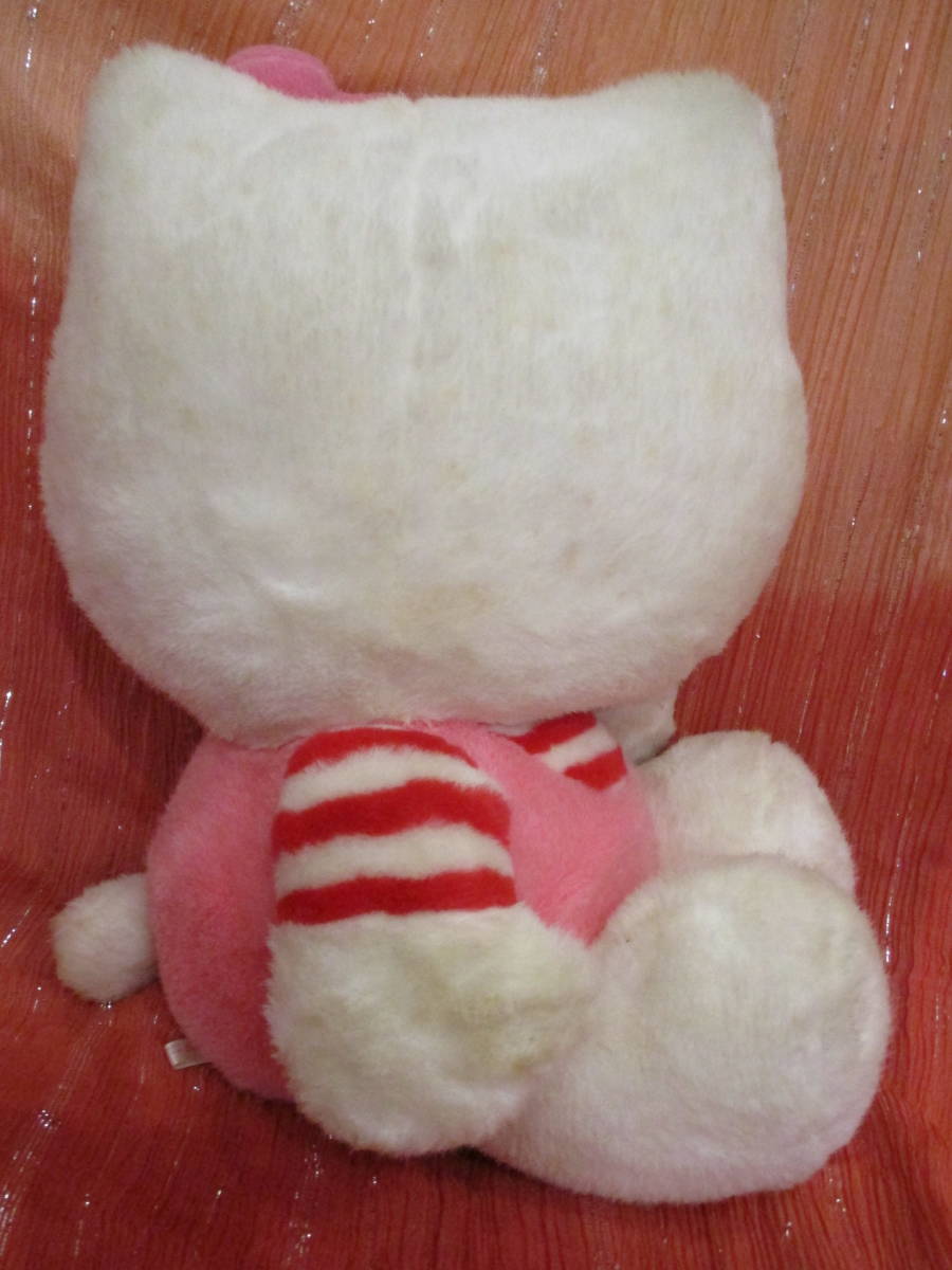■キティちゃん Hello Kitty 【レトロ・希少★体 横向き ぬいぐるみ】横からの姿、後ろ姿が、珍。 かわいい！サンリオ/ Sanrio SMILESの画像3