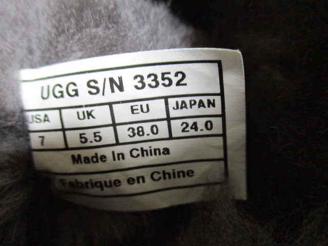 e193 UGG アグ ムートンブーツ ショートブーツ サイズ24 グレー系 71-8