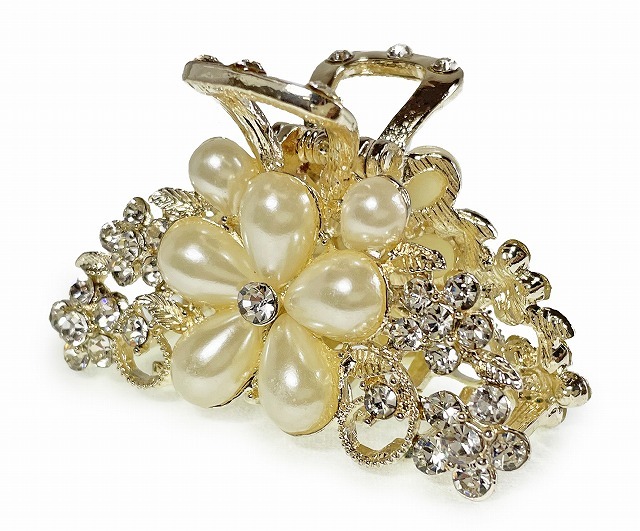  Swarovski flower hair clip 144638 pearl 