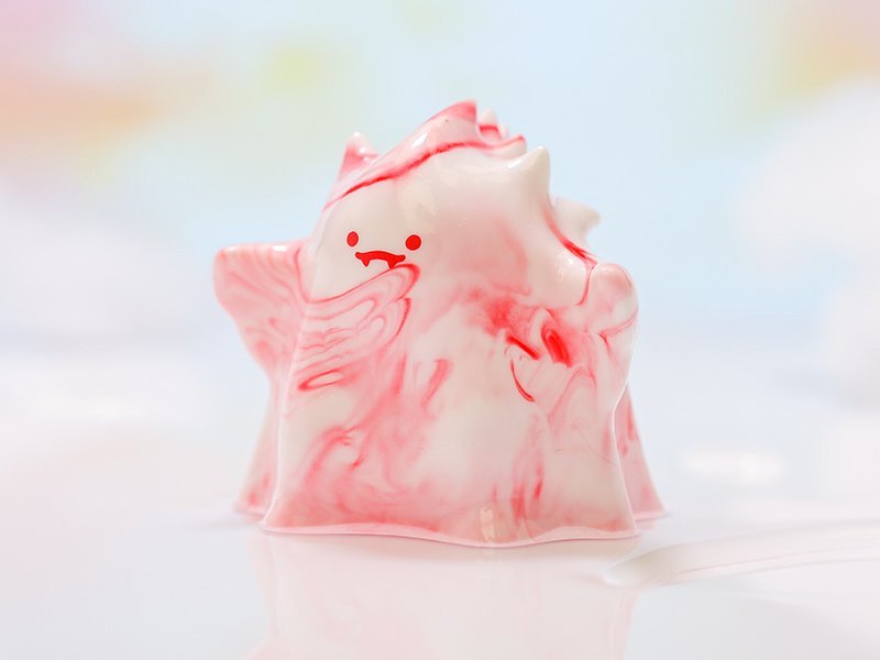 新品 YUKI STRAWBERRY ICE CREAM ソフビ怪獣 POPMART ソフビ マスコット フィギュア インターフュージョン INTERFUSION ポップマート ユキ_サンプル画像です。