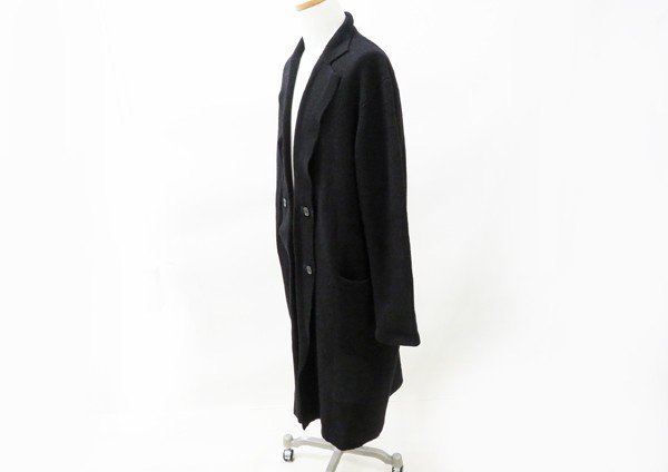 【Yohji Yamamoto POUR HOMME ヨウジヤマモト プールオム】ロング ニットコート HC-K27-985 ブラック 3