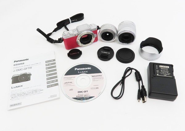 ◇難あり【Panasonic パナソニック】LUMIX DMC-GF7W-P ダブルズーム