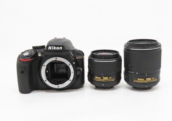 ◇【Nikon ニコン】D3300 ダブルズームキット2 デジタル一眼カメラ ブラック