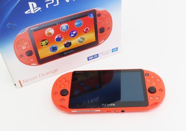 ○【SONY ソニー】PS Vita Wi-Fiモデル PCH-2000 ネオン・オレンジ