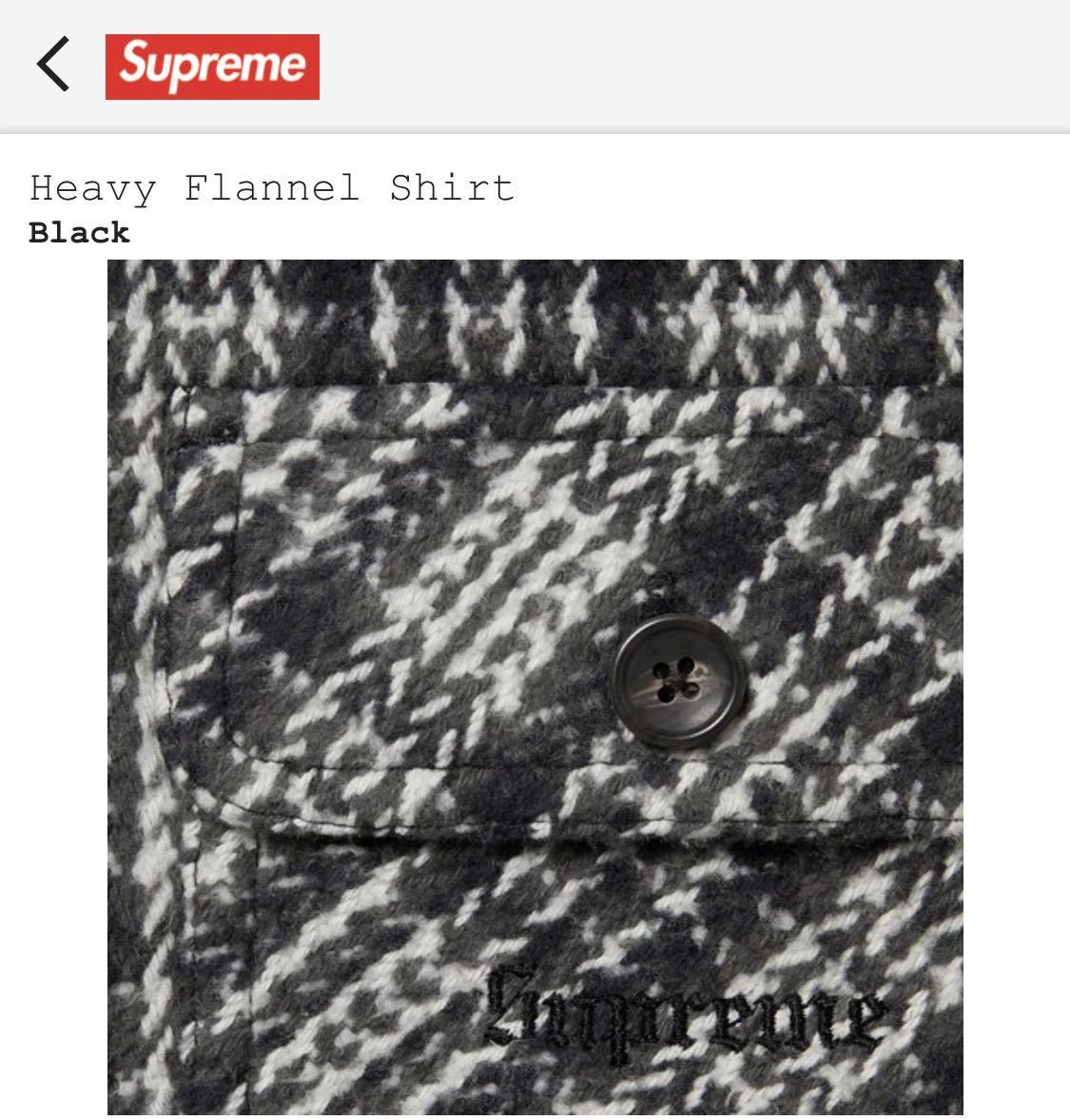 定価以下 Supreme heavy flannel shirt ヘヴィー フランネル シャツ