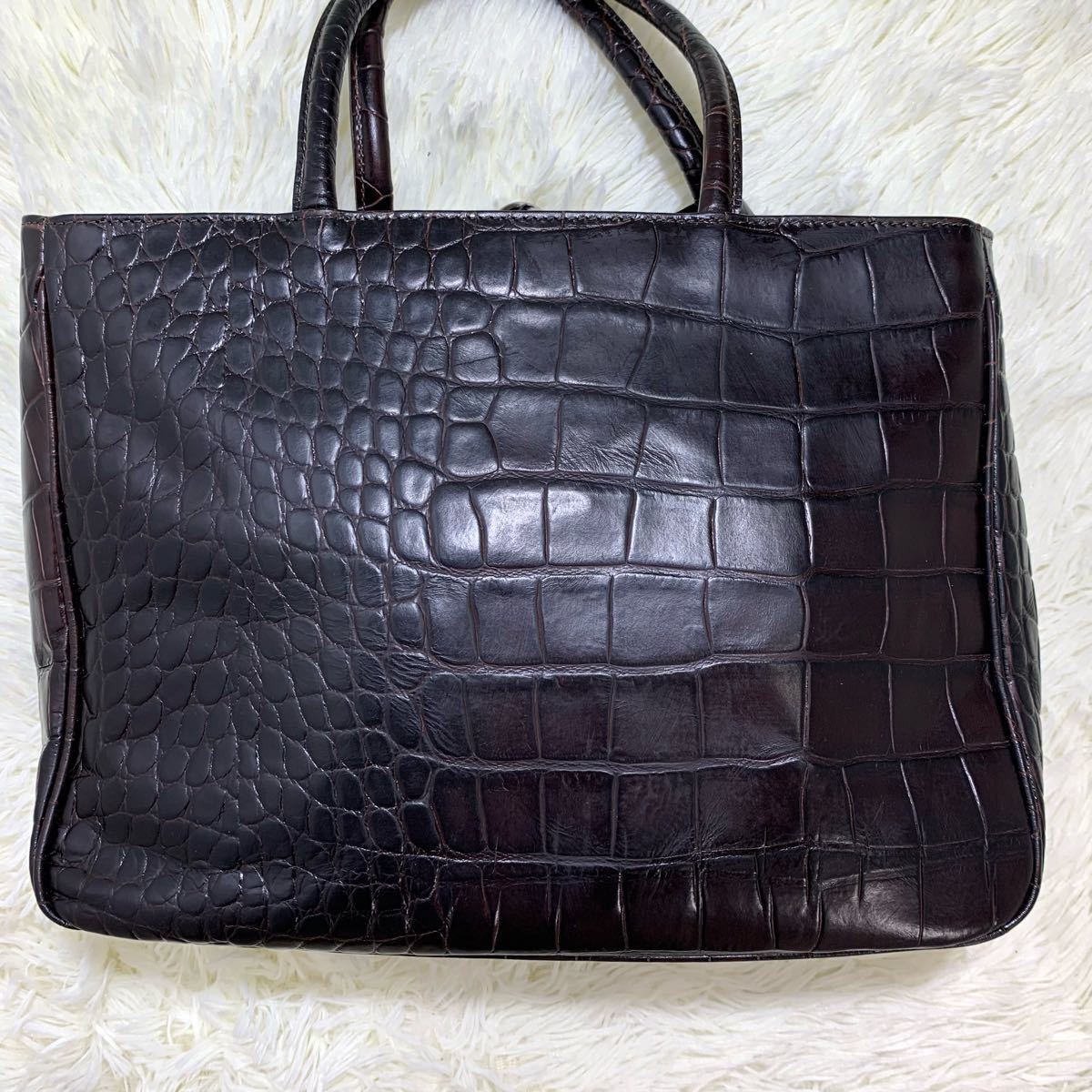 美品 FURLA フルラ クロコ型押し 2way ハンドバッグ ショルダー 美品 FURLA フルラ クロコ型押し 2way ハンドバッグ ショルダー