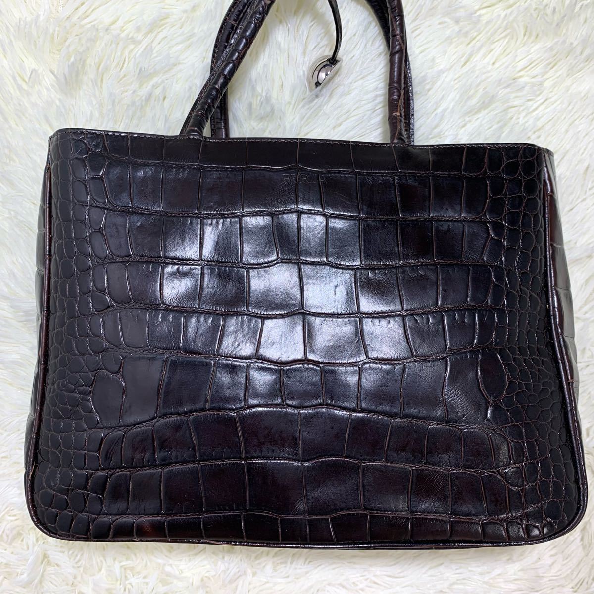 美品 FURLA フルラ クロコ型押し 2way ハンドバッグ ショルダー 美品 FURLA フルラ クロコ型押し 2way ハンドバッグ ショルダー