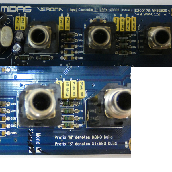 ■MIDAS アナログミキサー VERONA 320 インプット コネクター 基板 Input Connector PCX-V0002 BOARD ジャンク品 ④ NEUTRIK_画像6