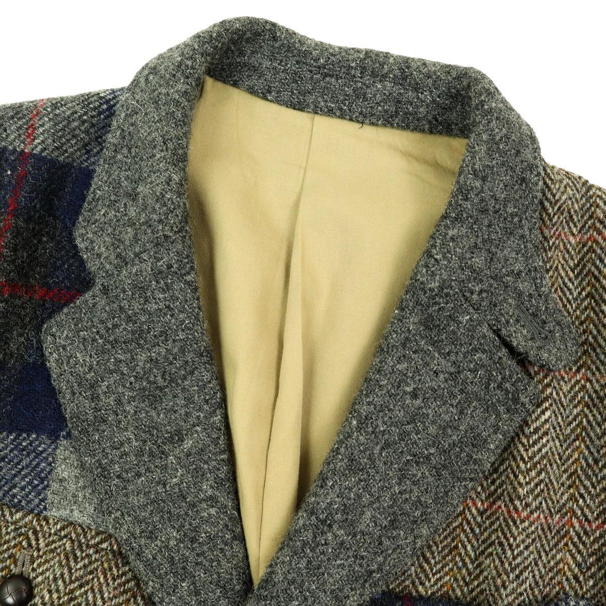 【S2451】【極美品】【限定20着】THE SUPERIOR LABOR×HARRIS TWEED シュペリオールレイバー ハリスツイード テーラードジャケット_画像3