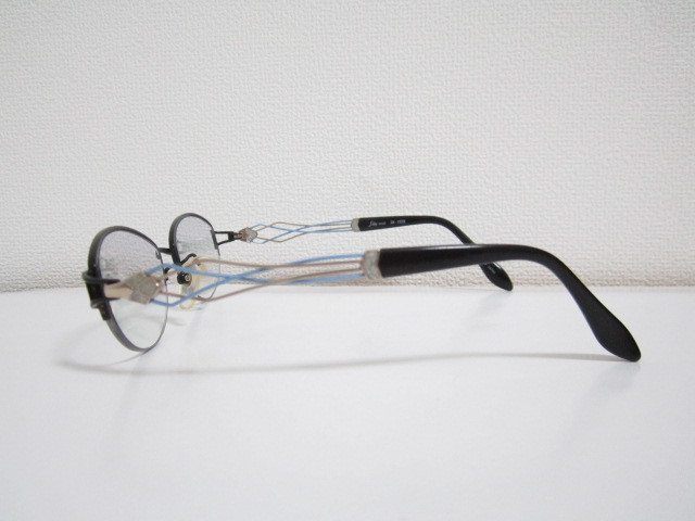 S◆Silky mode　SK-1039　日本製　シルキーモード　バレル型　ブラック系　眼鏡　中古品