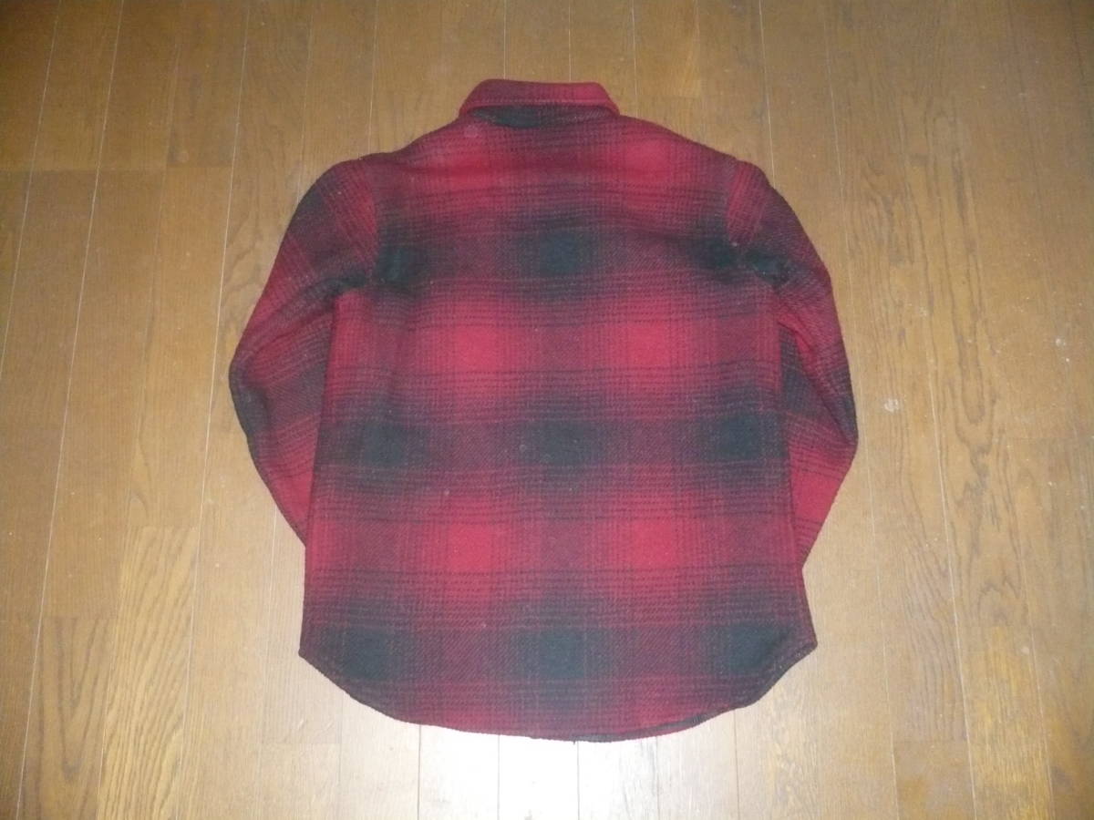 FIDELITY　BEAUTY&YOUTH別注　WOOLRICH FABRIC　CPOシャツ　赤　S　MADE IN USA　程度良好_画像2