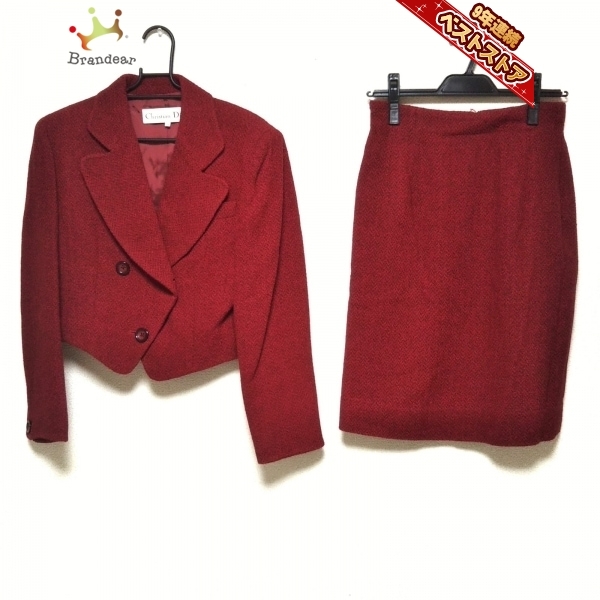 100%品質 クリスチャンディオール Christian Dior レッド スカート