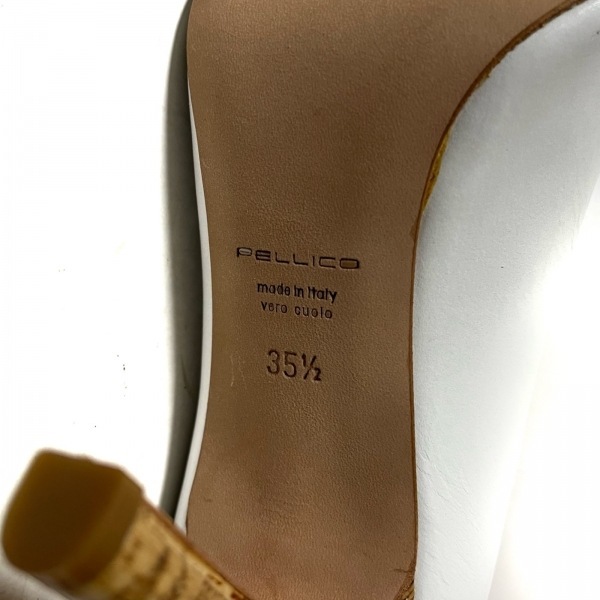 ペリーコ PELLICO パンプス 35 1/2 - レザー 白 レディース オープントゥ 美品 靴の画像6