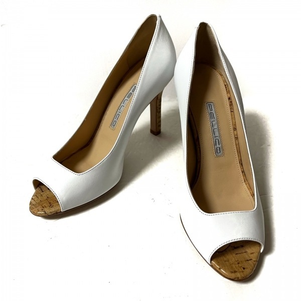 ペリーコ PELLICO パンプス 35 1/2 - レザー 白 レディース オープントゥ 美品 靴の画像2