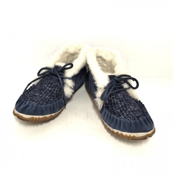 ソレル SOREL ショートブーツ 22.5 - スエード×ウール ネイビー×白 ソレル SOREL ショートブーツ 22.5 - スエード×ウール ネイビー×白