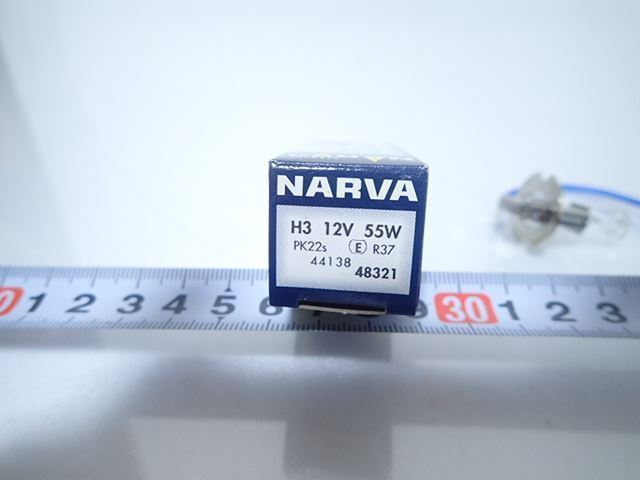 εCK14-184 NARVA ナーバ ヘッドライト ハロゲン バルブ H3 12V 55W PK22s 未使用品！_画像3