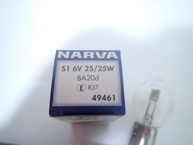 εCK14-153 NARVA ナーバ ハロゲン バルブ S1 6V 25/25W BA20d 未使用品！_画像3