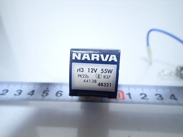 εCK14-185 NARVA ナーバ ヘッドライト ハロゲン バルブ H3 12V 55W PK22s 未使用品！_画像3