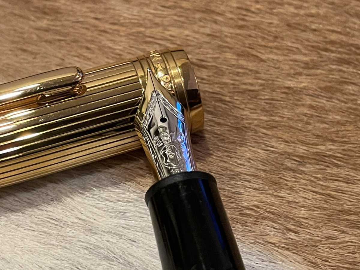  new goods unused goods MONTBLANC Montblanc fountain pen Meister shute.kpa- male gilding coating 18K solid Gold 925 stamp equipped 