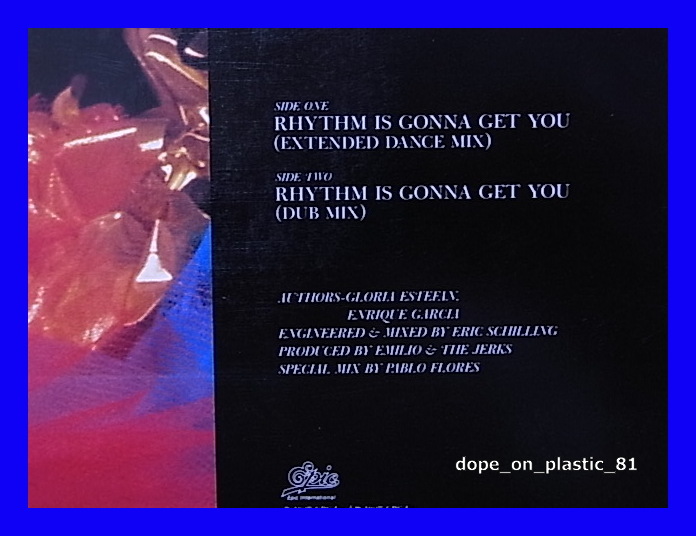 Gloria Estefan And Miami Sound Machine / Rhythm Is Gonna Get You (Extended Dance Mix)/見本盤/5点以上で送料無料!!!/12'_画像2