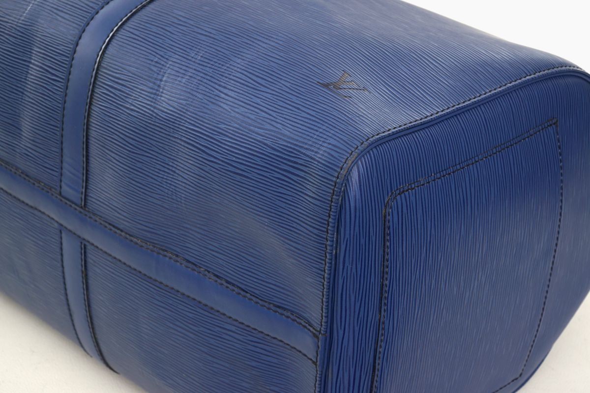 極美品】ルイヴィトン Louis Vuitton エピ キーポル50 トレドブルー 青