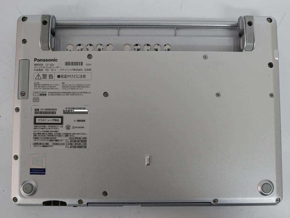 ジャンク品ノートパソコン 12.1型ワイド Panasonic Let's note CF-SZ6 CF-SZ6RDQVS Core i5第7世代 8GB SSD無 通電不可 代引き可_画像9