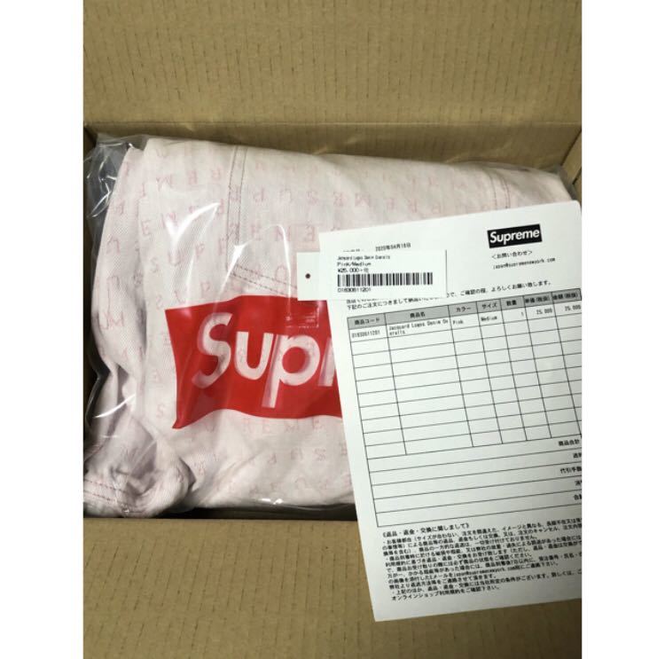 supreme Jacquard Logos Denim Overalls ピンク オーバーオール