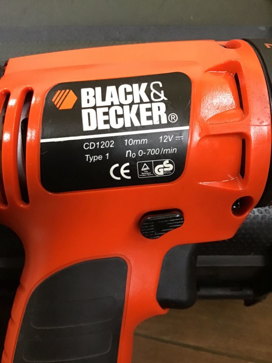 電動工具 BLACK&DECKER 工具　CD1202 ドライバードリル　10mm 12v ケース　DIY パーツ　ブラックアンドデッカー_画像4