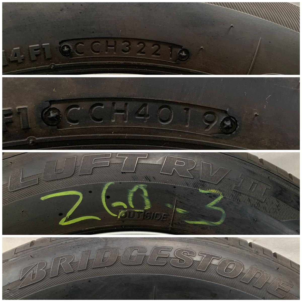 215/60R16 ルフト RV2 LUFT ブリヂストン ミニバン用 低燃費 国産 サマー タイヤ 215/60-16 215-60 16インチ４本セツト_画像10