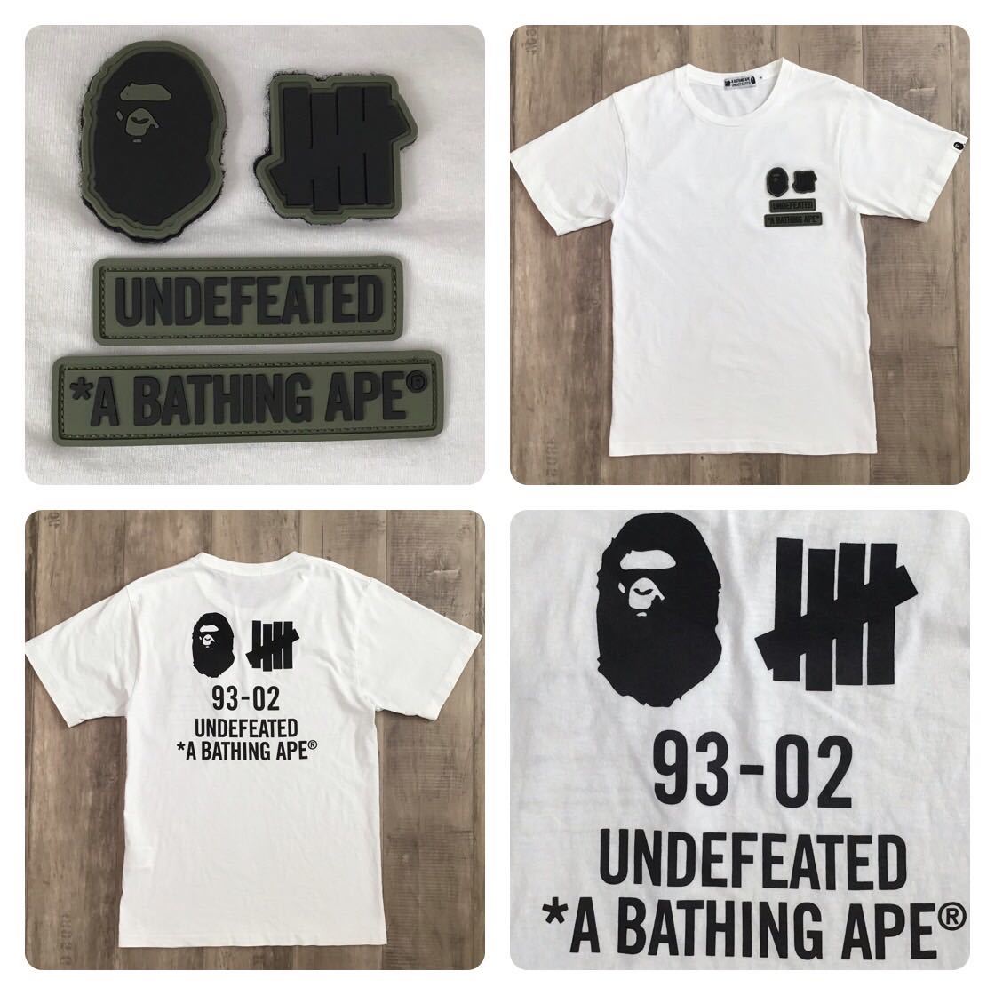 Undefeated × BAPE Tシャツ Sサイズ a bathing ape エイプ ベイプ アベイシングエイプ アンディフィーテッド military logo c126_画像1