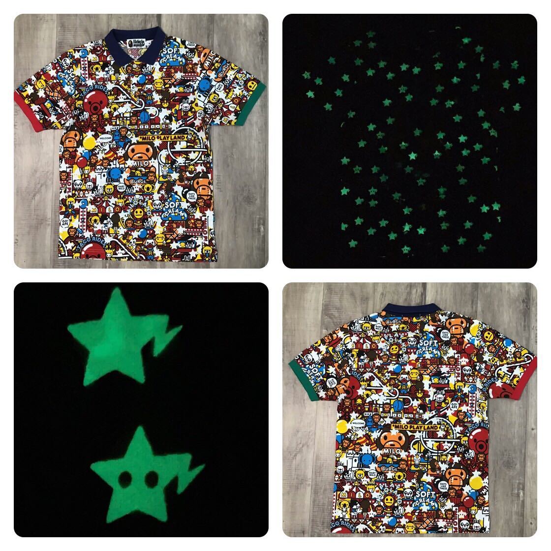 【2022年製 新品】 ape bathing a Sサイズ ポロシャツ camo land milo ★蓄光★ bape kk4 star スター アベイシングエイプ ベイプ エイプ マイロ sta Sサイズ 【2022年製 新品】 ape bathing a Sサイズ ポロシャツ camo land milo ★蓄光★ bape kk4 star スター アベイシングエイプ ベイプ エイプ マイロ sta Sサイズ