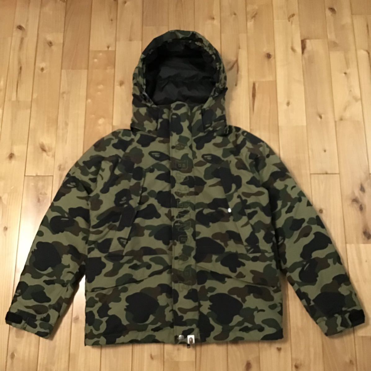 SNOW BOARD DOWN JACKET Lサイズ1st camo green a bathing ape